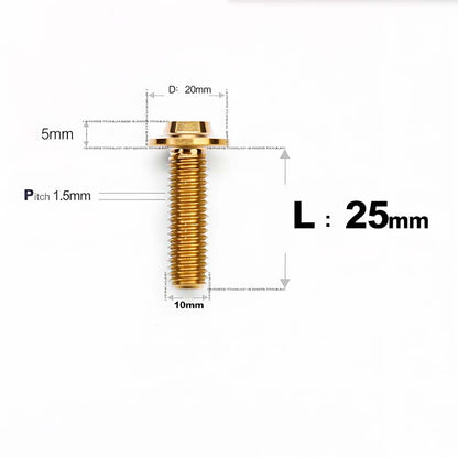 M10x20-65mm Titanium Torx Bolts with 1.5mm Pitch For Motorcycle