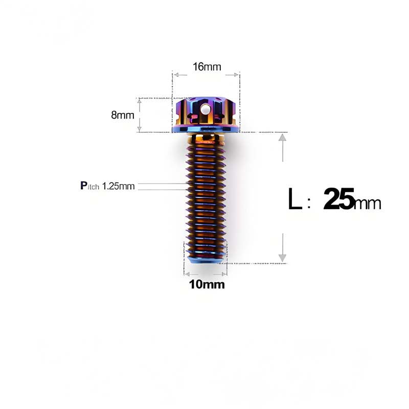 Titanium Rearview Mirror Bolts for TANAX AOS4 / AOS3 – M8 / M10