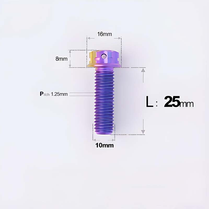 Titanium Rearview Mirror Bolts for TANAX AOS4 / AOS3 – M8 / M10