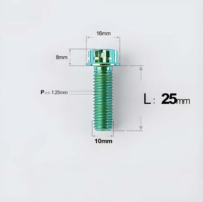 Titanium Rearview Mirror Bolts for TANAX AOS4 / AOS3 – M8 / M10