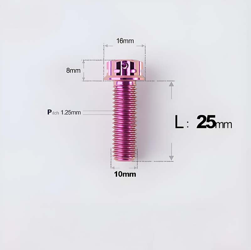 Titanium Rearview Mirror Bolts for TANAX AOS4 / AOS3 – M8 / M10