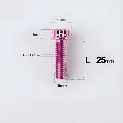 Titanium Rearview Mirror Bolts for TANAX AOS4 / AOS3 – M8 / M10
