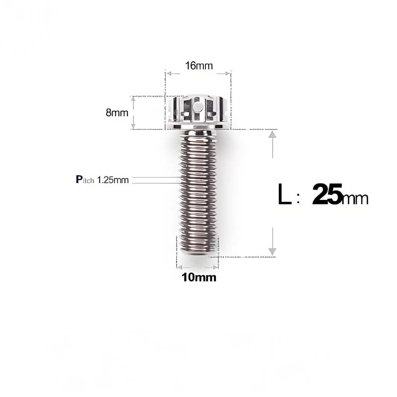 Titanium Rearview Mirror Bolts for TANAX AOS4 / AOS3 – M8 / M10