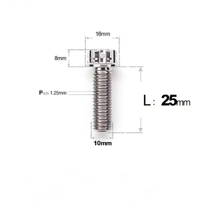 Titanium Rearview Mirror Bolts for TANAX AOS4 / AOS3 – M8 / M10