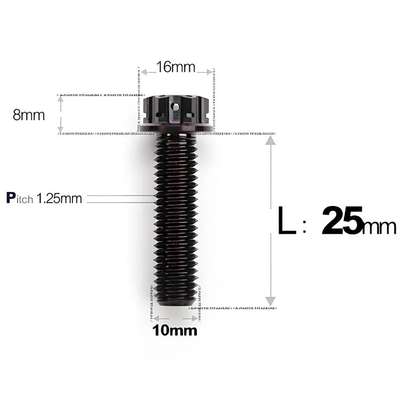 Titanium Motorcycle Mirror Base Mounting Bolts – M8 / M10 for TANAX AOS3 & AOS4