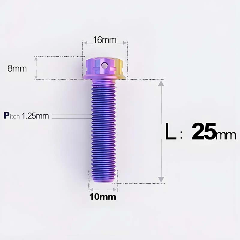 Titanium Motorcycle Mirror Base Mounting Bolts – M8 / M10 for TANAX AOS3 & AOS4