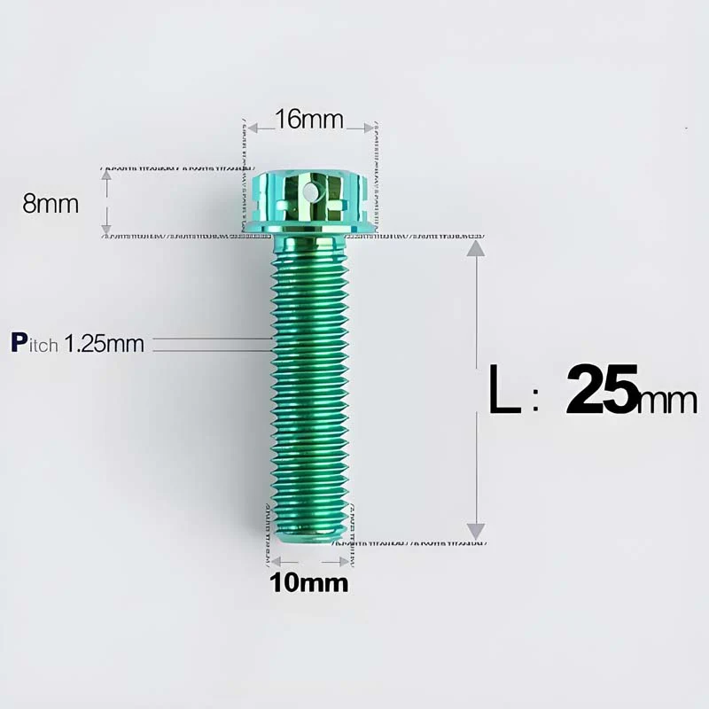 Titanium Motorcycle Mirror Base Mounting Bolts – M8 / M10 for TANAX AOS3 & AOS4