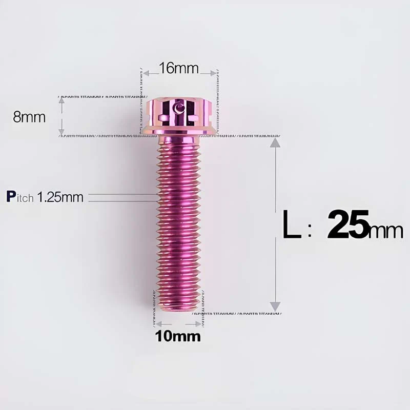 Titanium Motorcycle Mirror Base Mounting Bolts – M8 / M10 for TANAX AOS3 & AOS4