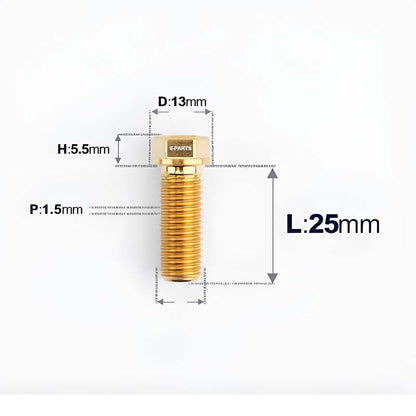 M10x20-60mm Titanium Bolts with 1.5mm Pitch For Motorcycle
