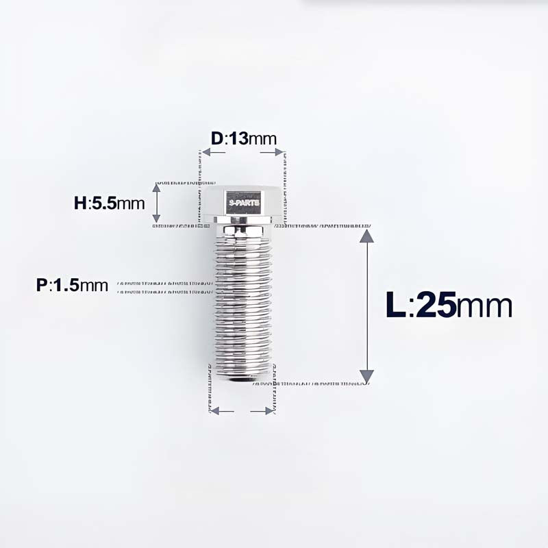M10x20-60mm Titanium Bolts with 1.5mm Pitch For Motorcycle