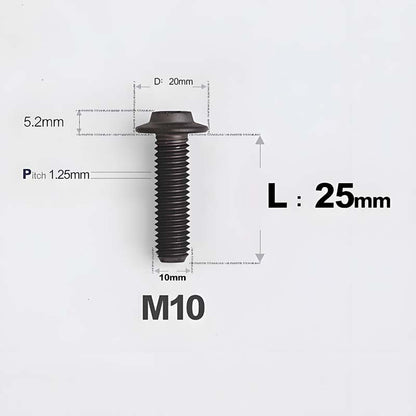 M10x20-65mm Titanium Torx Bolts with 1.25mm Pitch For Motorcycle