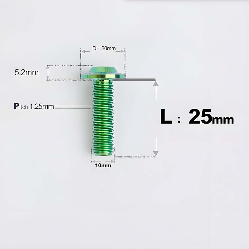M10x20-65mm Titanium Torx Bolts with 1.25mm Pitch For Motorcycle