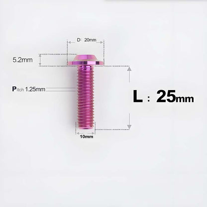 M10x20-65mm Titanium Torx Bolts with 1.25mm Pitch For Motorcycle