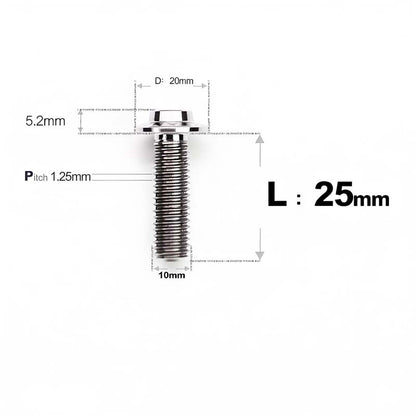 M10x20-65mm Titanium Torx Bolts with 1.25mm Pitch For Motorcycle