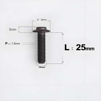 M10x20-65mm Titanium Torx Bolts with 1.5mm Pitch For Motorcycle