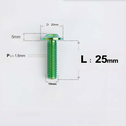 M10x20-65mm Titanium Torx Bolts with 1.5mm Pitch For Motorcycle
