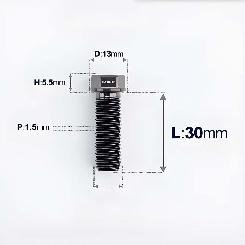 M10x20-60mm Titanium Bolts with 1.5mm Pitch For Motorcycle