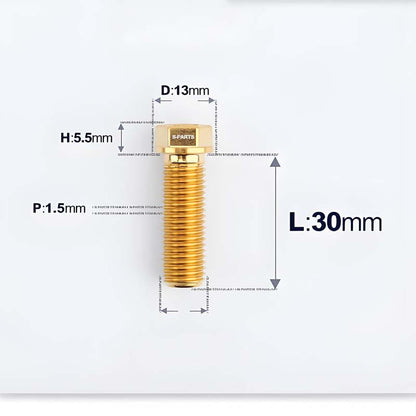 M10x20-60mm Titanium Bolts with 1.5mm Pitch For Motorcycle