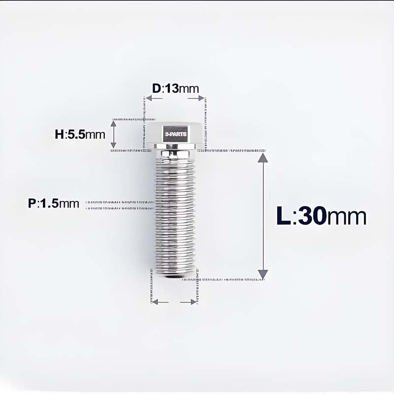 M10x20-60mm Titanium Bolts with 1.5mm Pitch For Motorcycle