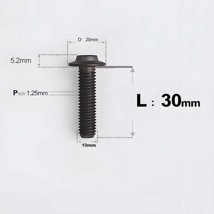 M10x20-65mm Titanium Torx Bolts with 1.25mm Pitch For Motorcycle