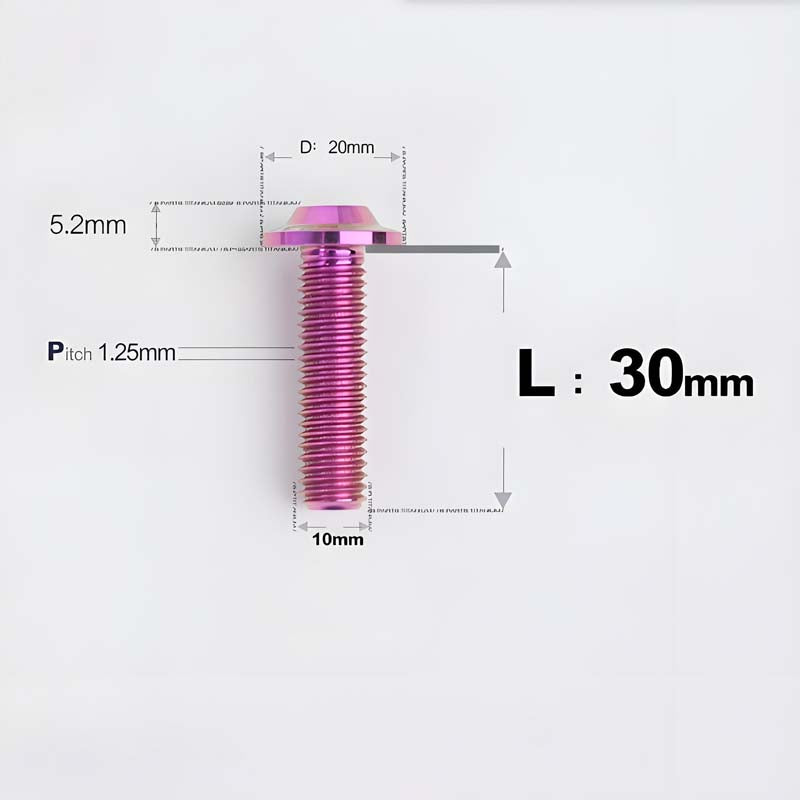M10x20-65mm Titanium Torx Bolts with 1.25mm Pitch For Motorcycle