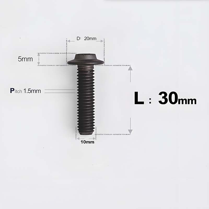 M10x20-65mm Titanium Torx Bolts with 1.5mm Pitch For Motorcycle