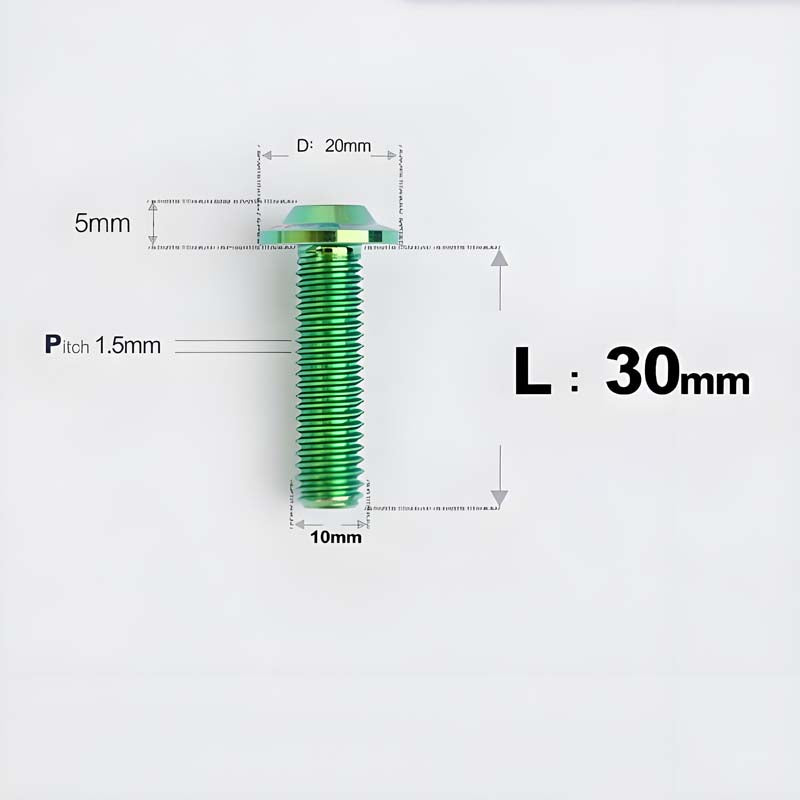 M10x20-65mm Titanium Torx Bolts with 1.5mm Pitch For Motorcycle
