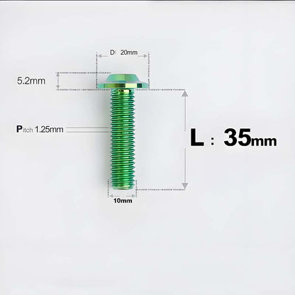 M10x20-65mm Titanium Torx Bolts with 1.5mm Pitch For Motorcycle