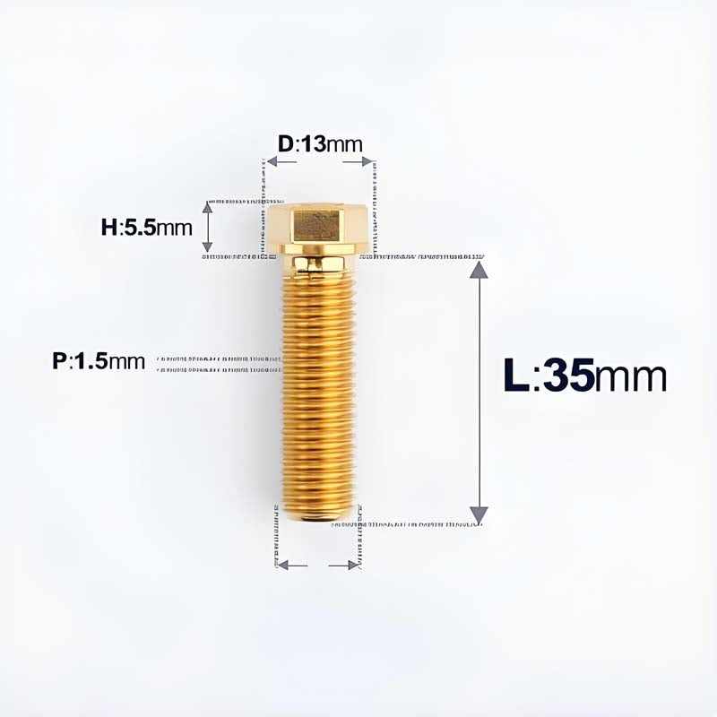 M10x20-60mm Titanium Bolts with 1.5mm Pitch For Motorcycle