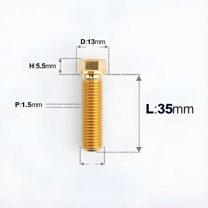 M10x20-60mm Titanium Bolts with 1.5mm Pitch For Motorcycle