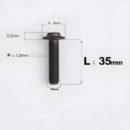 M10x20-65mm Titanium Torx Bolts with 1.25mm Pitch For Motorcycle