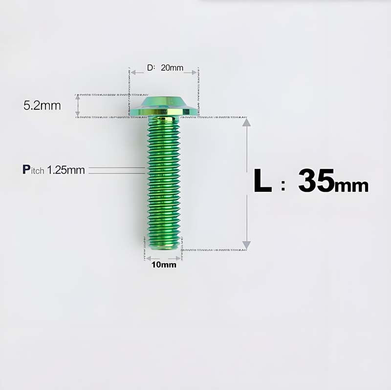 M10x20-65mm Titanium Torx Bolts with 1.25mm Pitch For Motorcycle