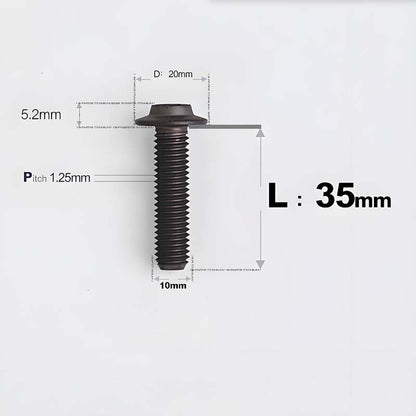 M10x20-65mm Titanium Torx Bolts with 1.5mm Pitch For Motorcycle