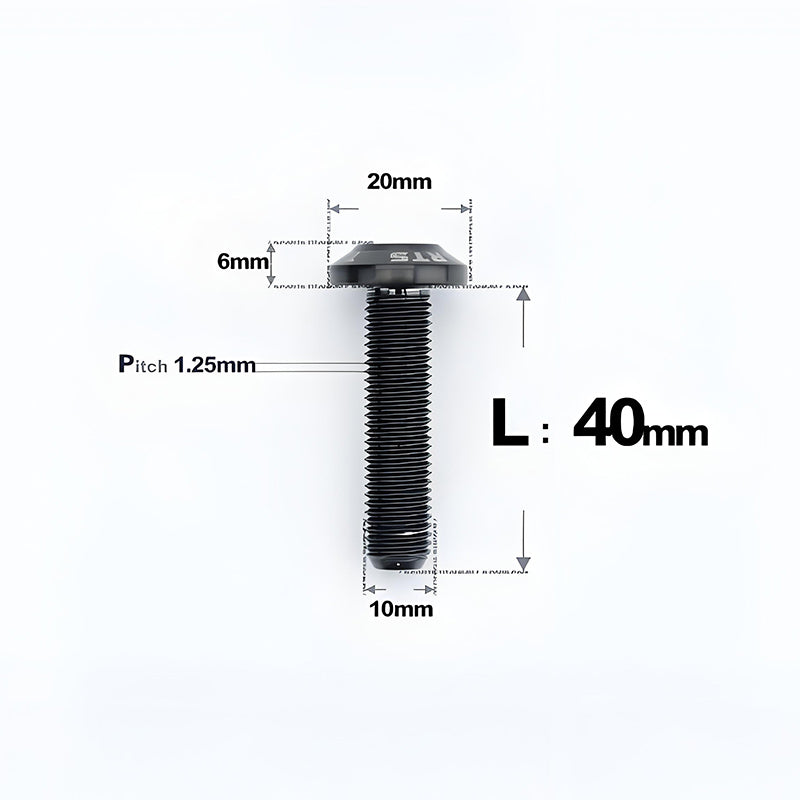 M10x20-65mm Titanium Torx Bolts with 1.5mm Pitch For Motorcycle