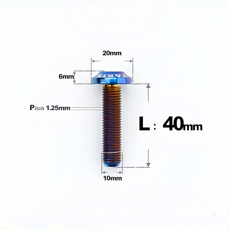 M10x20-65mm Titanium Torx Bolts with 1.5mm Pitch For Motorcycle