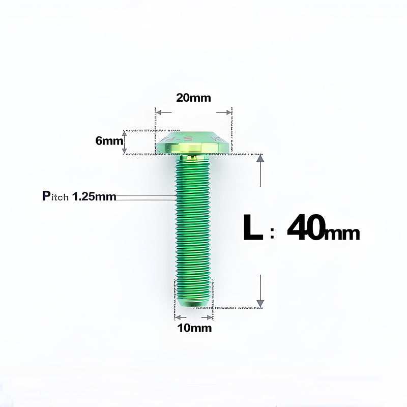 M10x20-65mm Titanium Torx Bolts with 1.5mm Pitch For Motorcycle