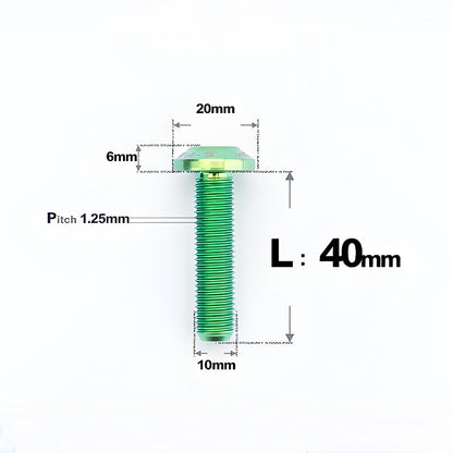 M10x20-65mm Titanium Torx Bolts with 1.5mm Pitch For Motorcycle
