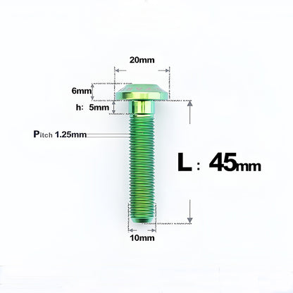 M10x20-65mm Titanium Torx Bolts with 1.5mm Pitch For Motorcycle