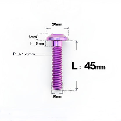 M10x20-65mm Titanium Torx Bolts with 1.5mm Pitch For Motorcycle