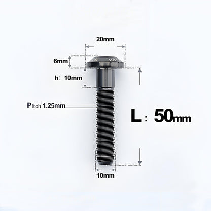 M10x20-65mm Titanium Torx Bolts with 1.5mm Pitch For Motorcycle