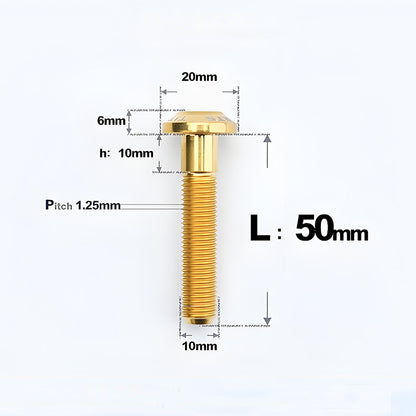 M10x20-65mm Titanium Torx Bolts with 1.5mm Pitch For Motorcycle