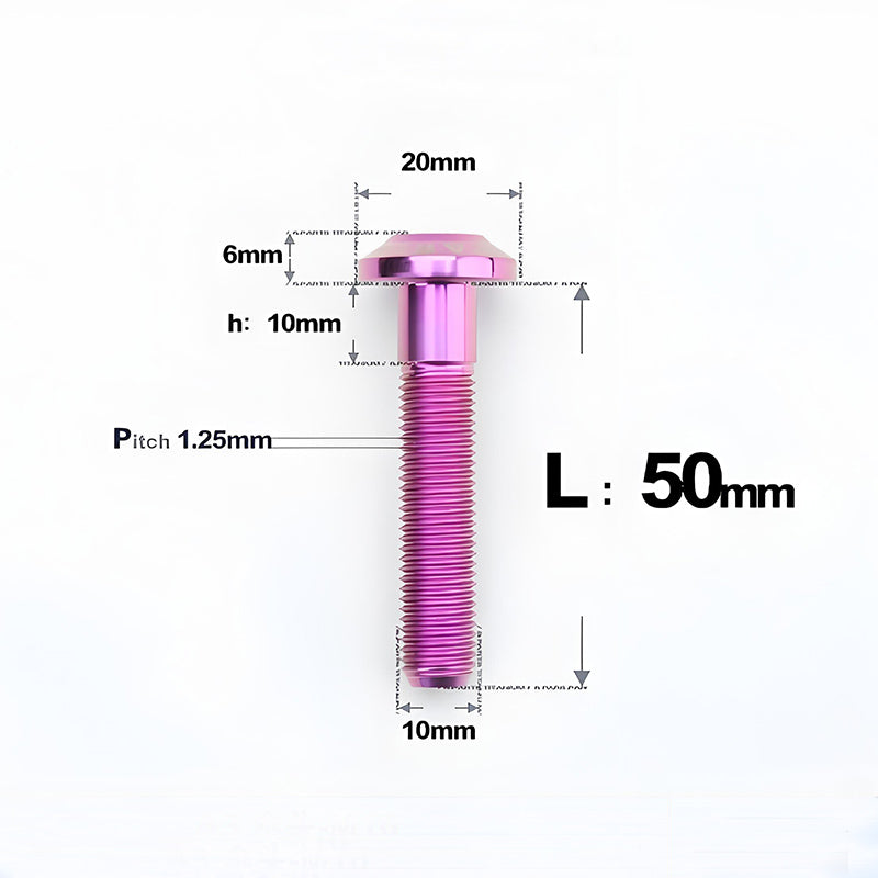 M10x20-65mm Titanium Torx Bolts with 1.5mm Pitch For Motorcycle
