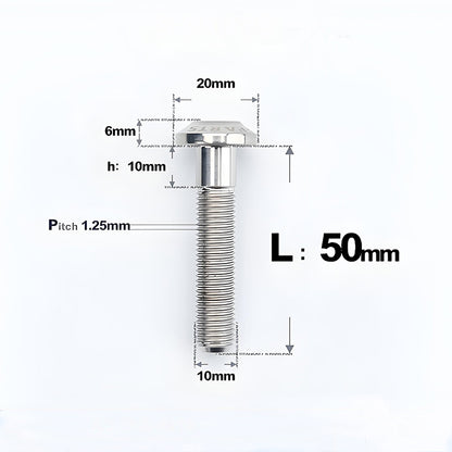 M10x20-65mm Titanium Torx Bolts with 1.5mm Pitch For Motorcycle