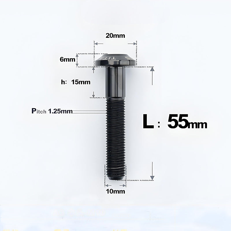M10x20-65mm Titanium Torx Bolts with 1.5mm Pitch For Motorcycle