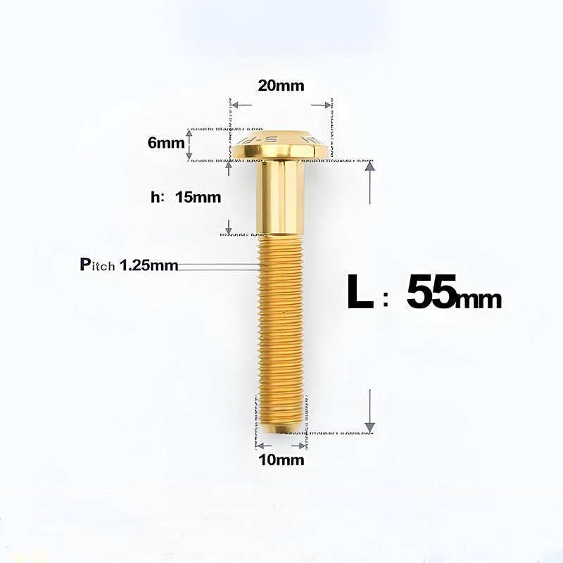 M10x20-65mm Titanium Torx Bolts with 1.5mm Pitch For Motorcycle