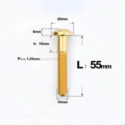 M10x20-65mm Titanium Torx Bolts with 1.5mm Pitch For Motorcycle