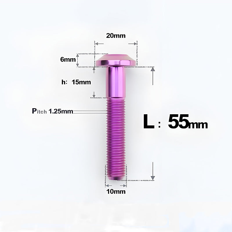 M10x20-65mm Titanium Torx Bolts with 1.5mm Pitch For Motorcycle
