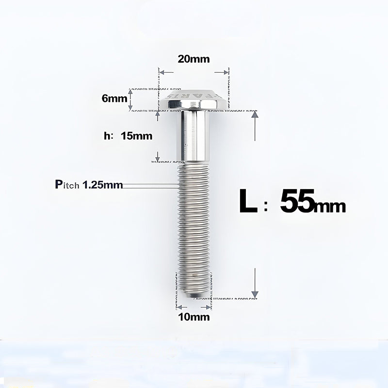 M10x20-65mm Titanium Torx Bolts with 1.5mm Pitch For Motorcycle