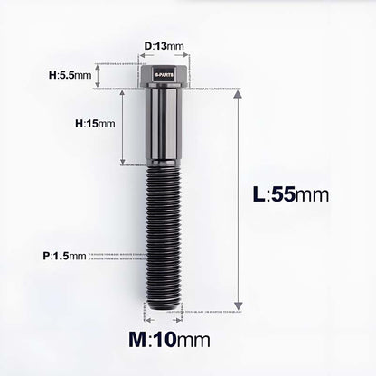 M10x20-60mm Titanium Bolts with 1.5mm Pitch For Motorcycle