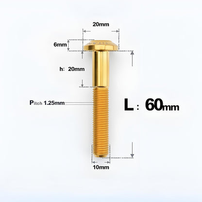 M10x20-65mm Titanium Torx Bolts with 1.5mm Pitch For Motorcycle